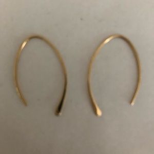 14k gold fish hook earrings